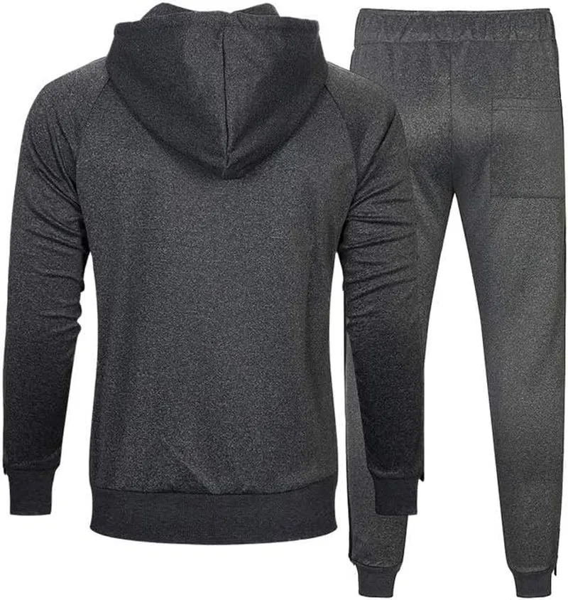 Men'S Casual Tracksuit Set Long Sleeve Full-Zip Running Jogging Athletic Sweat Suits