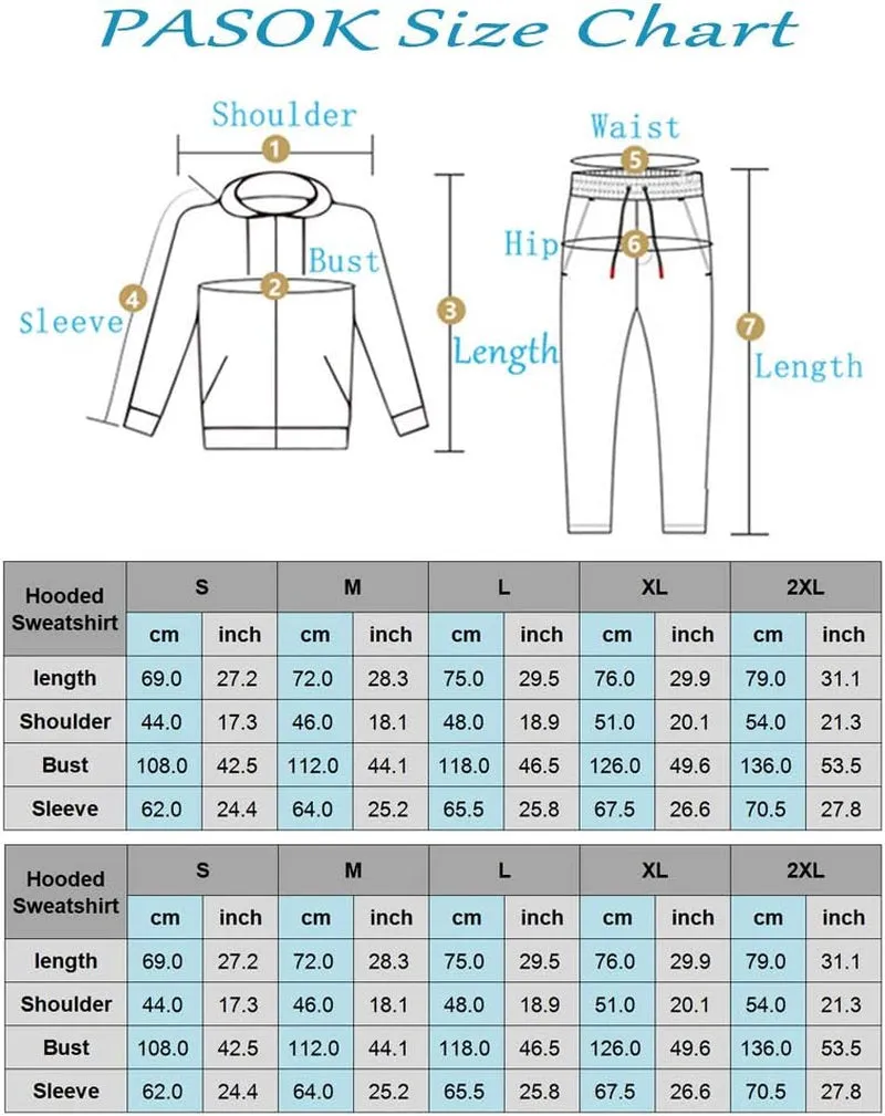 Men'S Casual Tracksuit Set Long Sleeve Full-Zip Running Jogging Athletic Sweat Suits