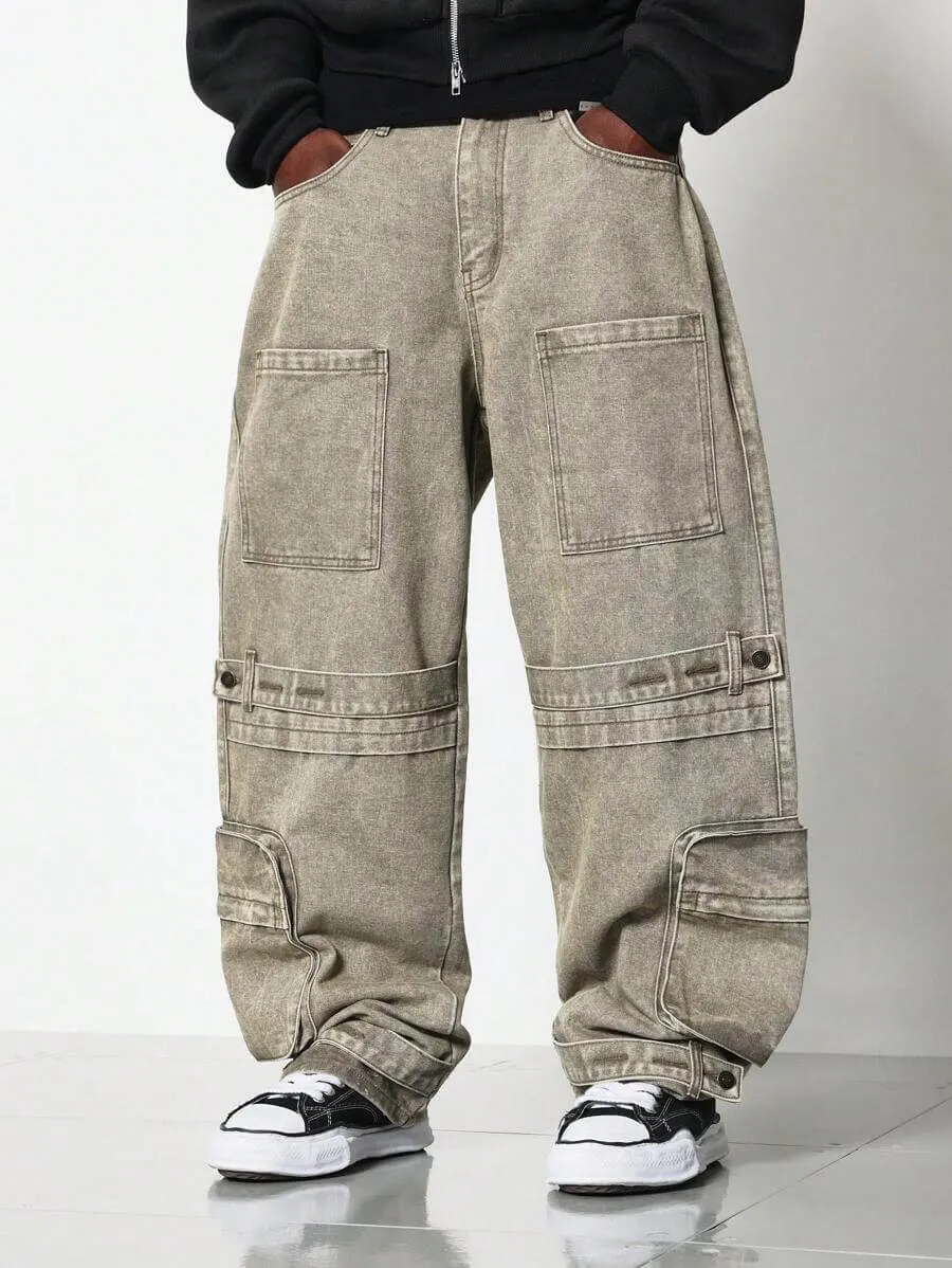 Men's Side Pocket Cargo Jeans – Stylish & Functional