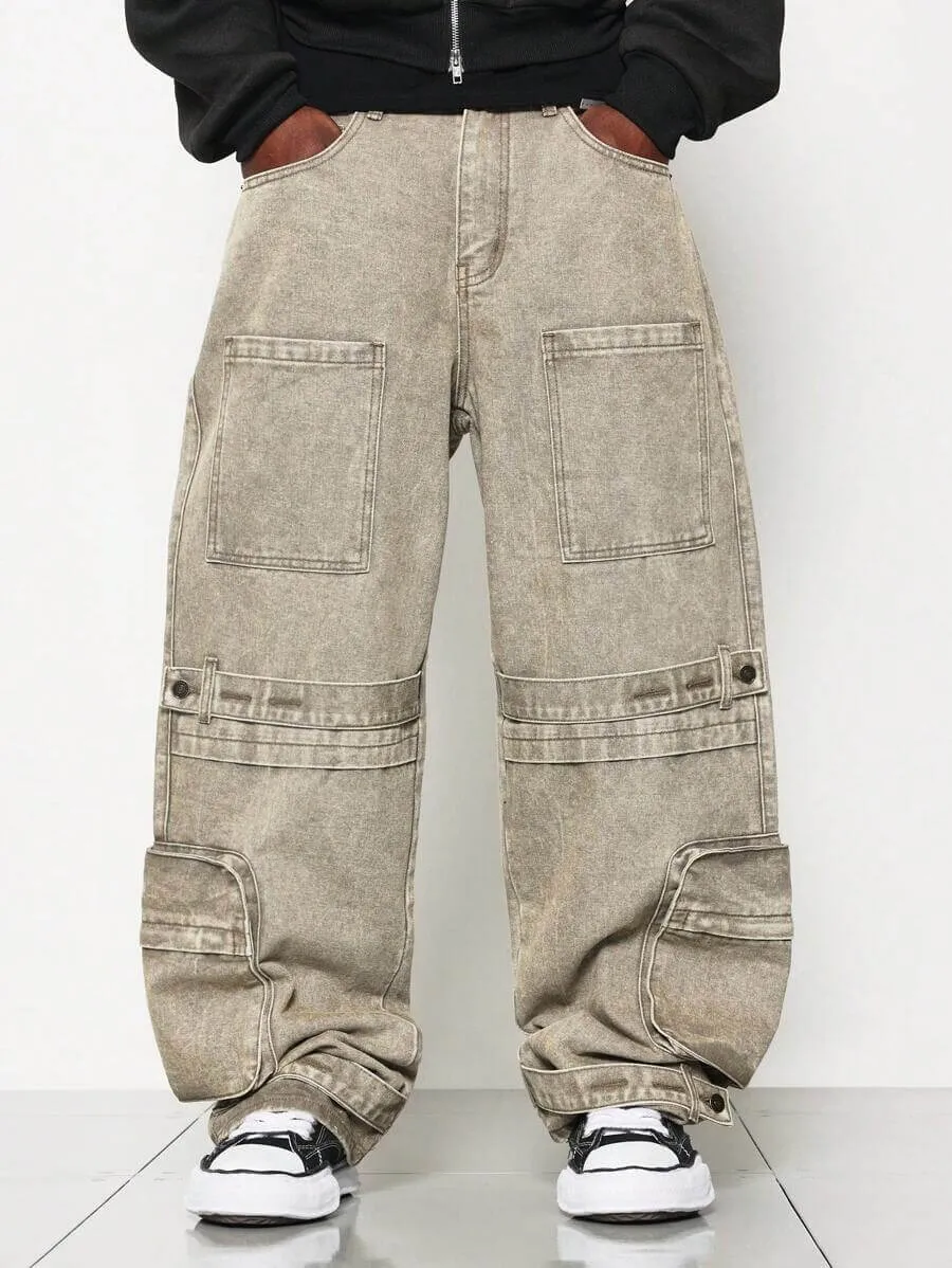 Men's Side Pocket Cargo Jeans – Stylish & Functional