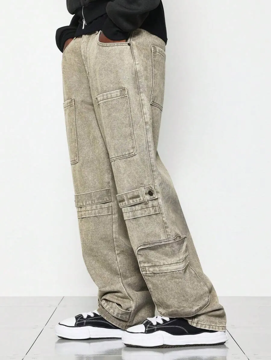 Men's Side Pocket Cargo Jeans – Stylish & Functional