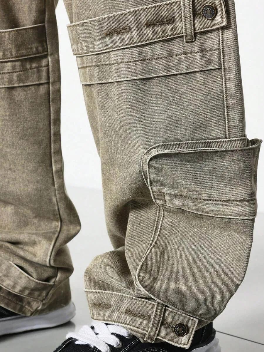 Men's Side Pocket Cargo Jeans – Stylish & Functional