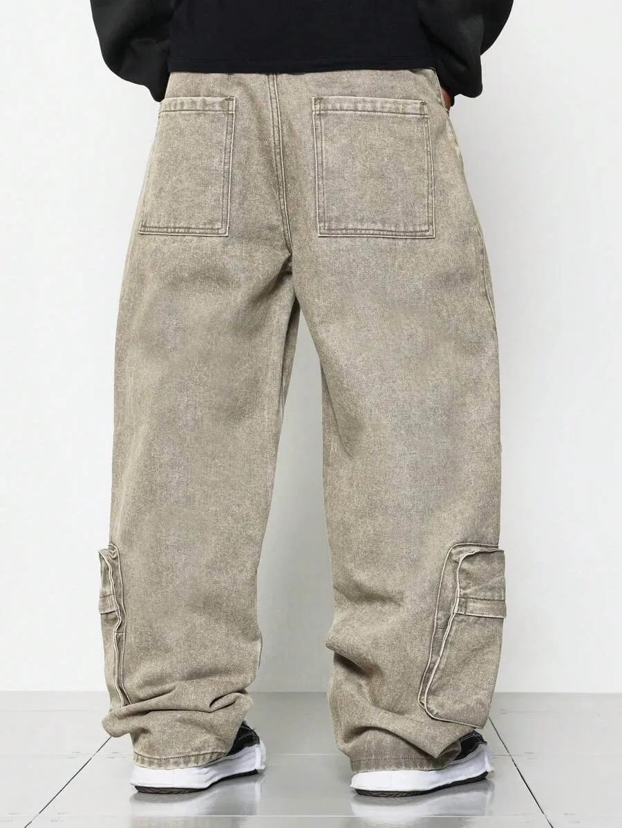 Men's Side Pocket Cargo Jeans – Stylish & Functional