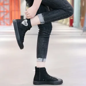 Nanccy Casual Sparkling High Top Canvas Shoes