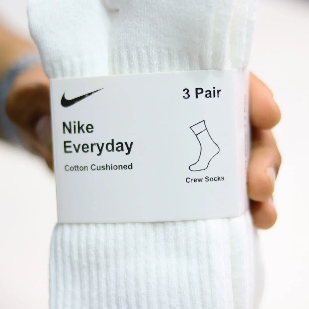 Nike Cushion Socks White Pack of 3
