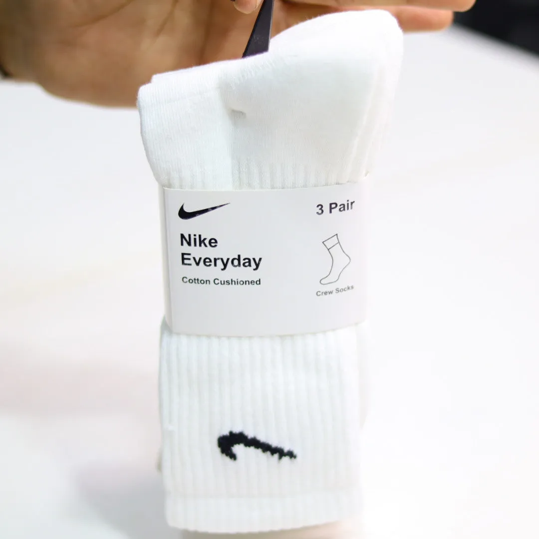 Nike Cushion Socks White Pack of 3