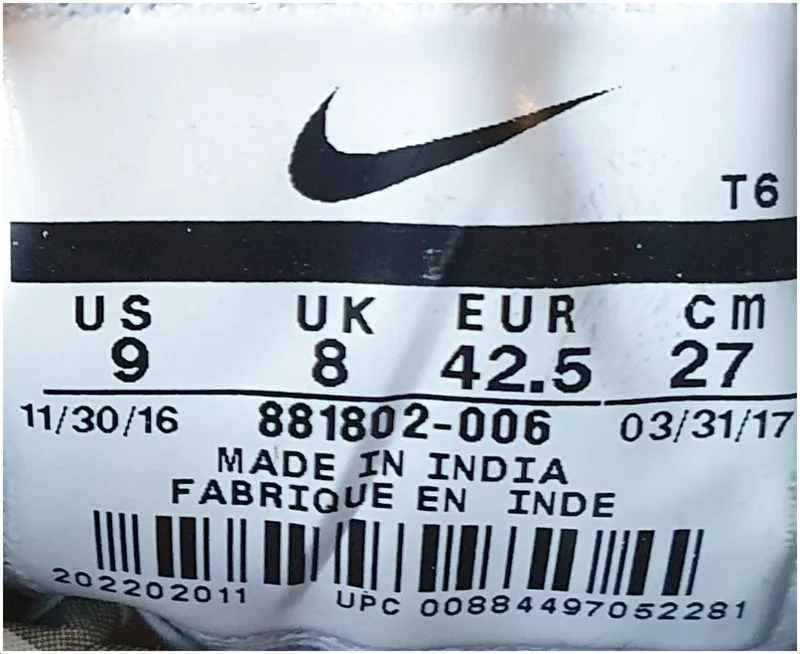 Nike Flex Experience Rn 6 Trainers UK8/US9/EU42.5 881802-006 Pure Platinum/Grey