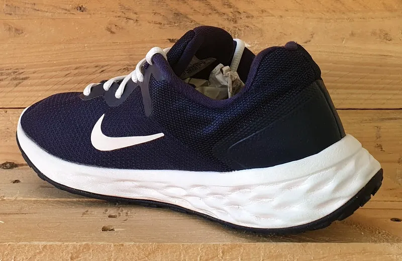Nike Revolution 6 Textile Trainers UK7.5/US8.5/E42 DC3728-401 Obsidian/White