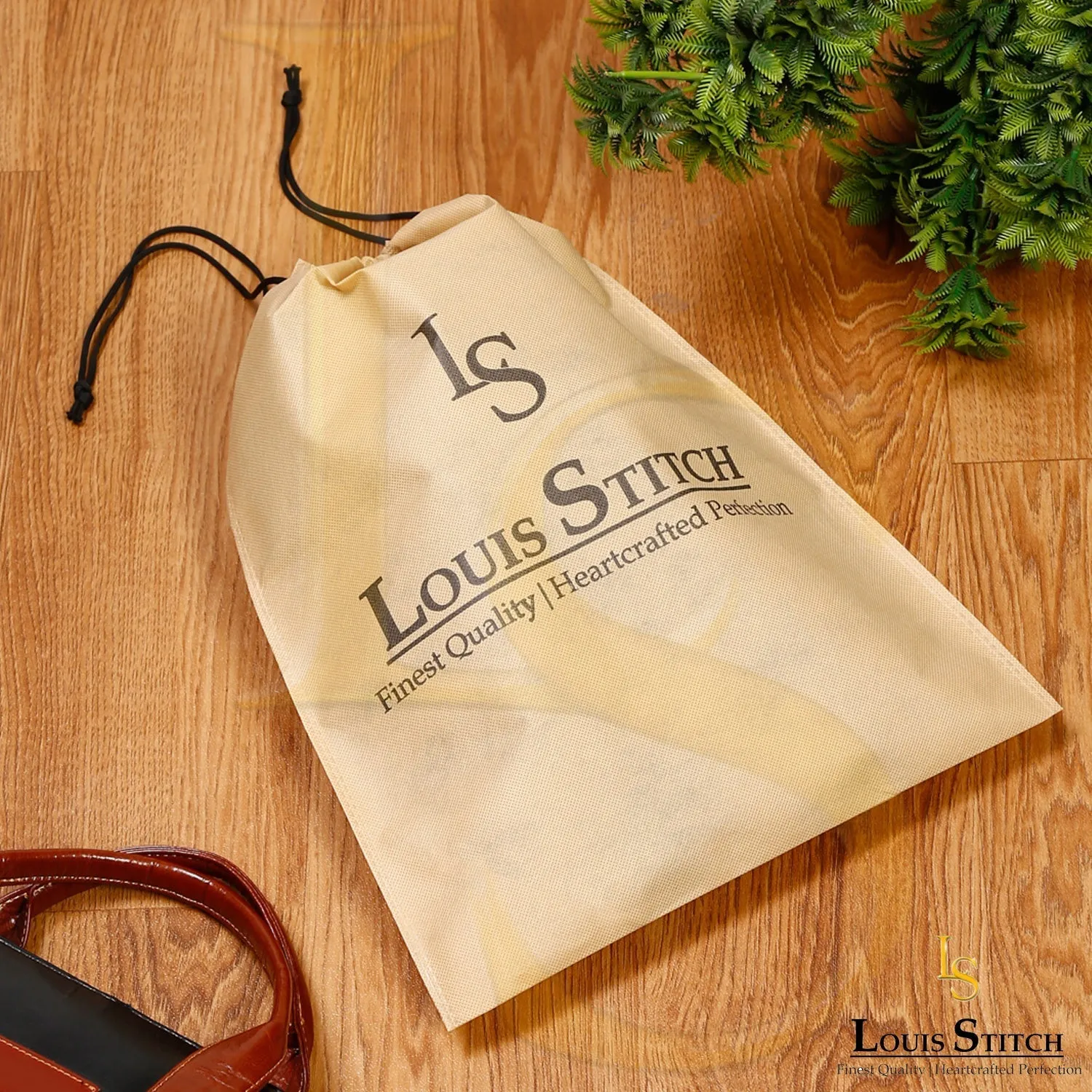Non Woven Shoe Bag Pack Of  24 Beige Plain & See-Thru