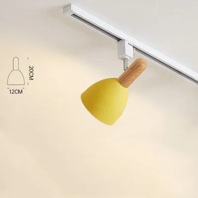 Nordic Wooden LED Track Light - 15W Spotlight