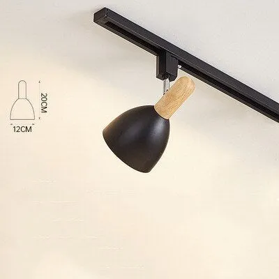 Nordic Wooden LED Track Light - 15W Spotlight