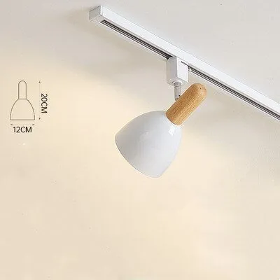 Nordic Wooden LED Track Light - 15W Spotlight