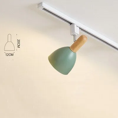 Nordic Wooden LED Track Light - 15W Spotlight