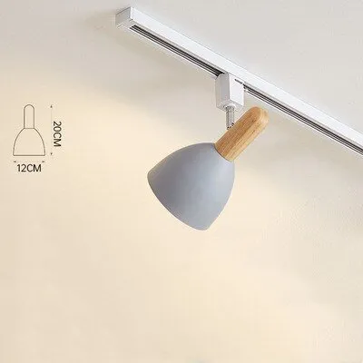 Nordic Wooden LED Track Light - 15W Spotlight