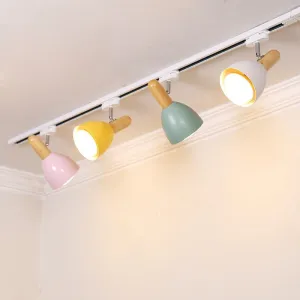Nordic Wooden LED Track Light - 15W Spotlight