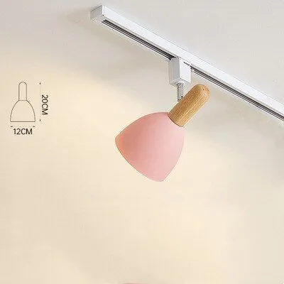 Nordic Wooden LED Track Light - 15W Spotlight