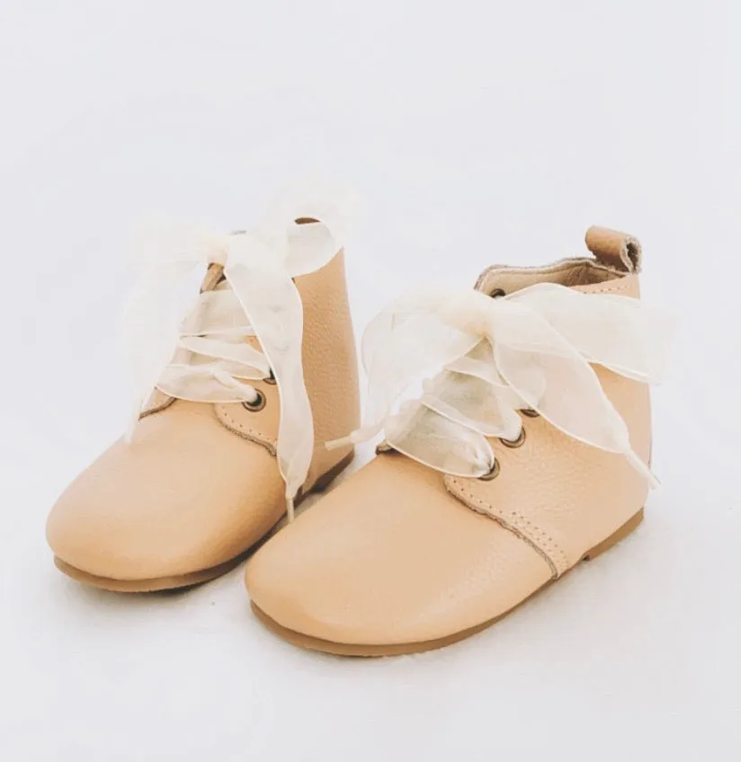 ‘Nudie' Children's Derby Boots - Hard Sole