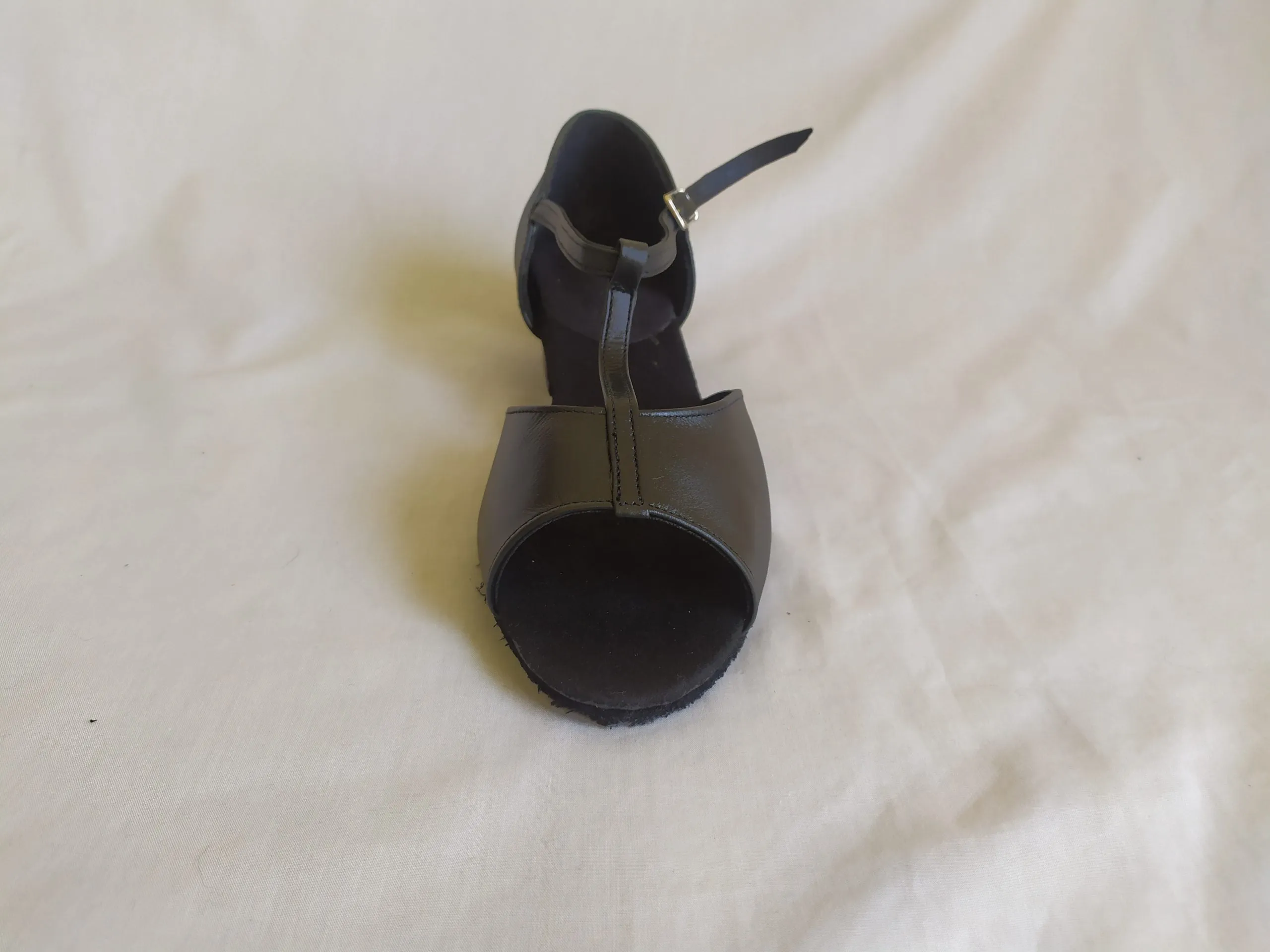 Open toe T-Bar Cuban heel