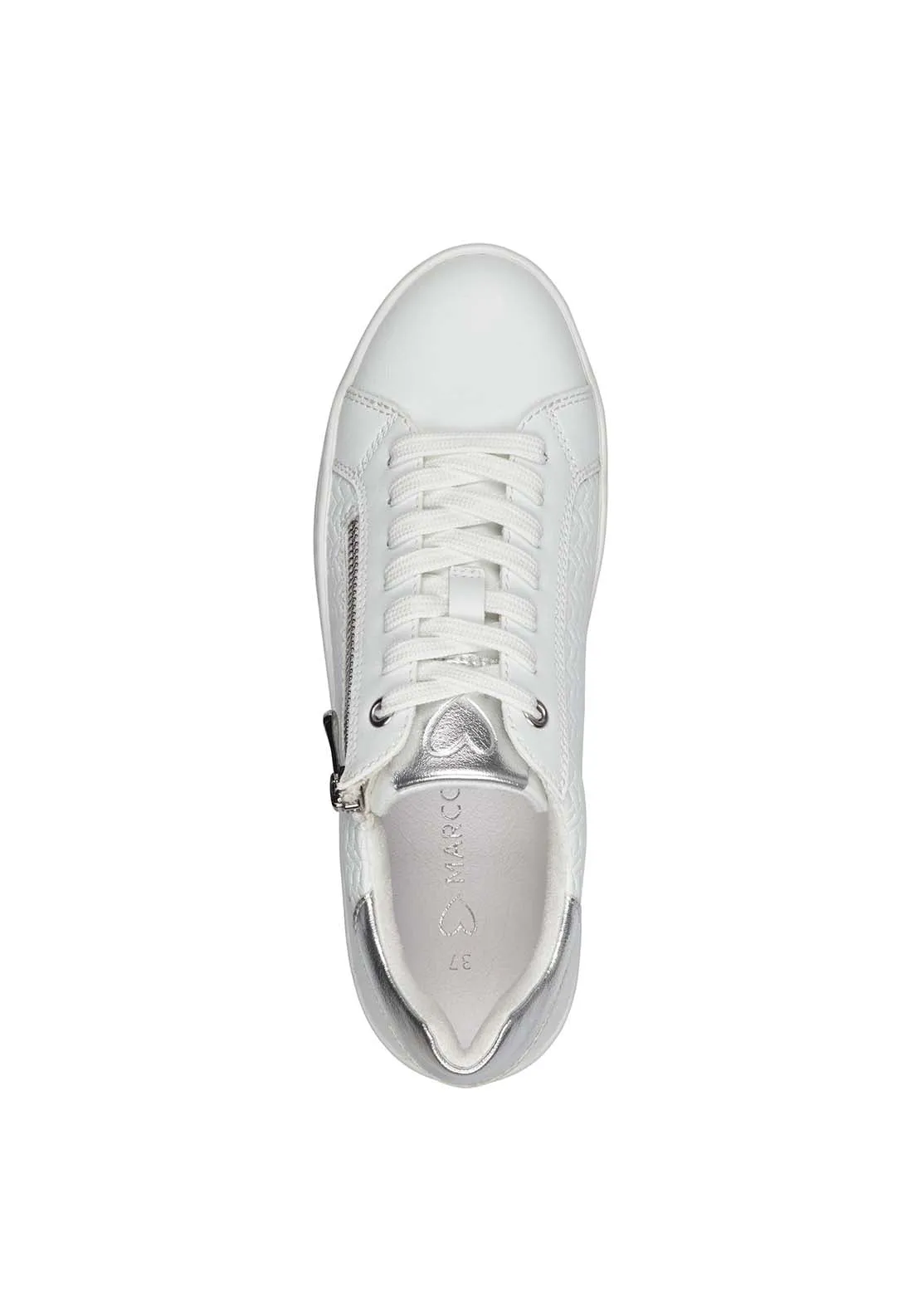 Palm Beach Flat Zip Trainer - White