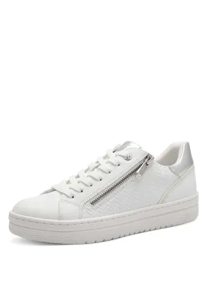 Palm Beach Flat Zip Trainer - White