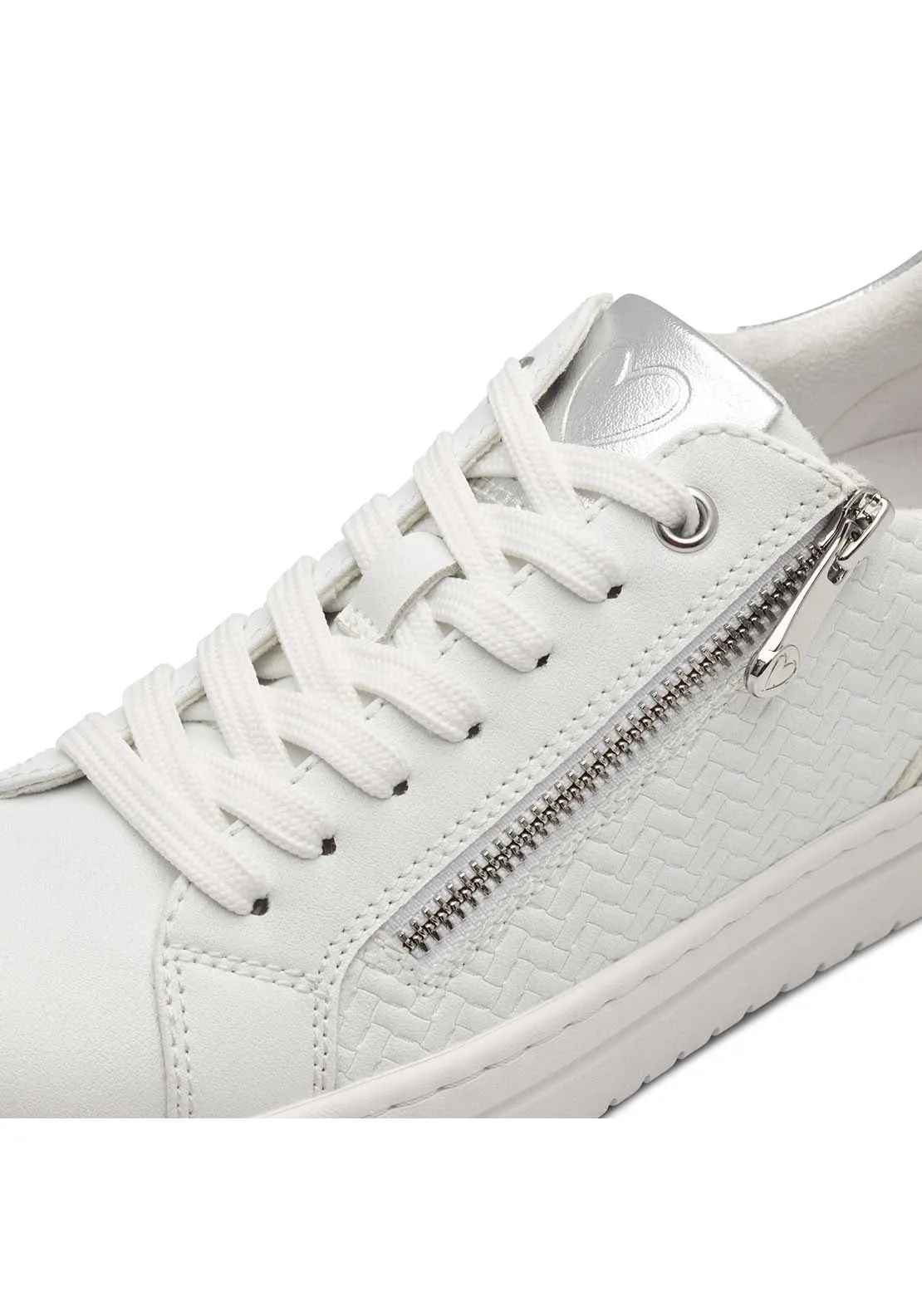 Palm Beach Flat Zip Trainer - White