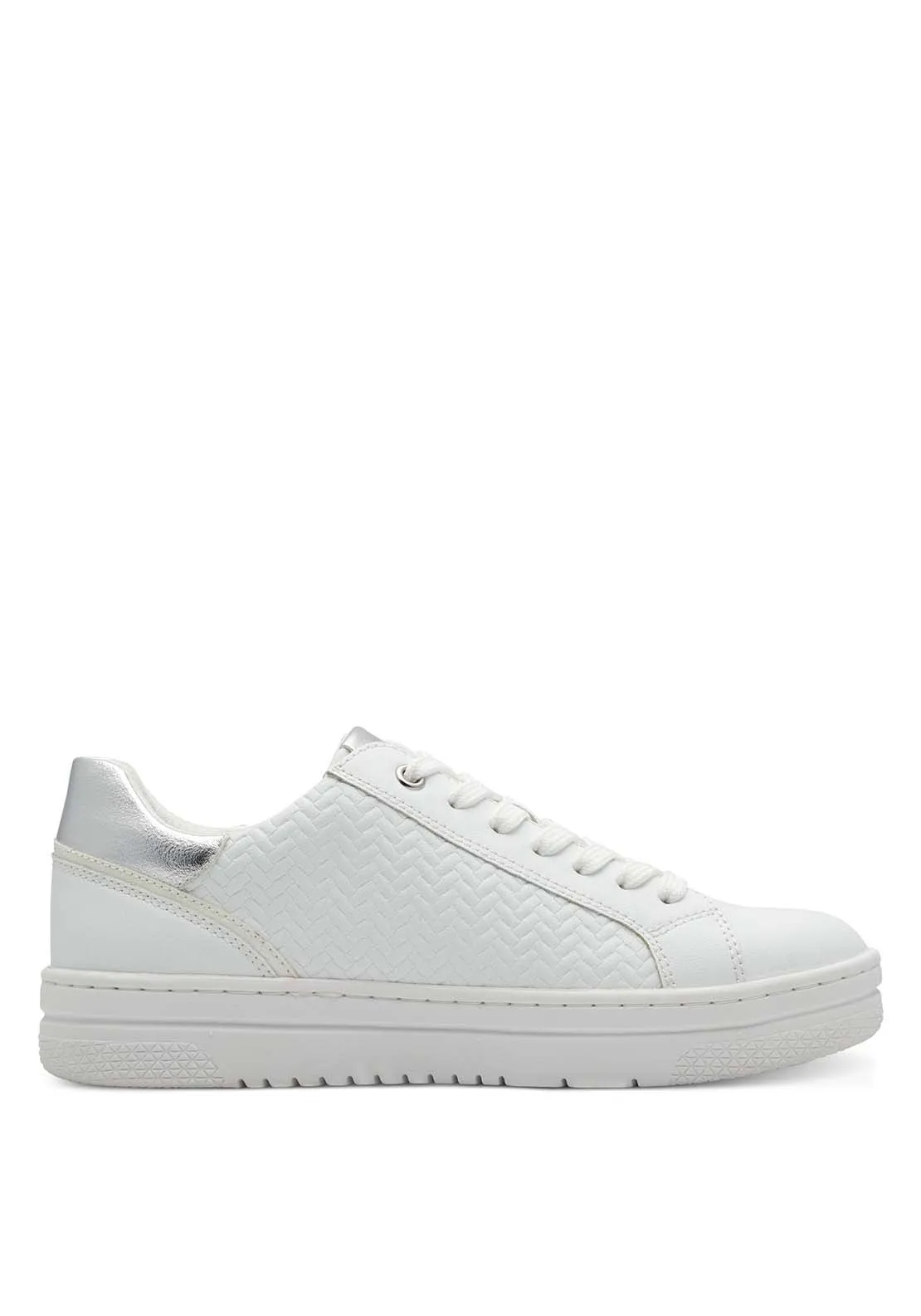 Palm Beach Flat Zip Trainer - White