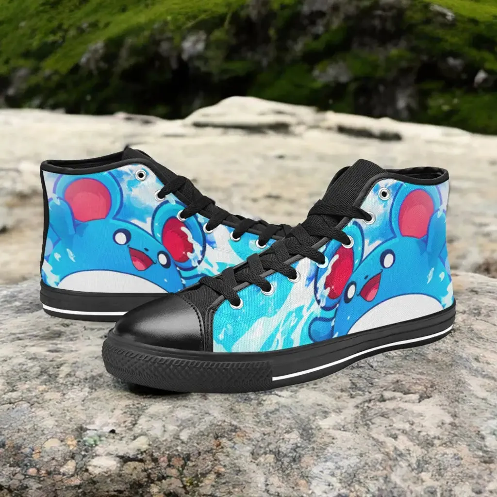 Pokemon Marill Shoes High Top Sneakers for Kids and Adults