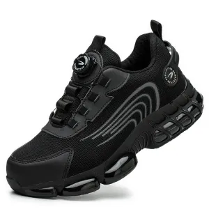 Quick-Lace Steel Toe Safety Sneakers – Lightweight, Slip-Resistant Work Shoes