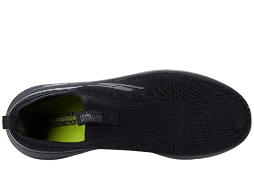 Skechers Mens GOrun Elevate - Athletic Slip-on Workout Running Shoe with Cushioning Sneaker, Black, 8 US