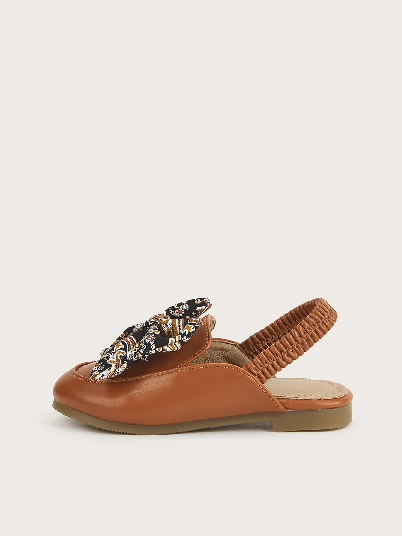 Toddler Girls Bow Decor Flat Mules