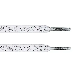 White/Black Speckled Flat Lace