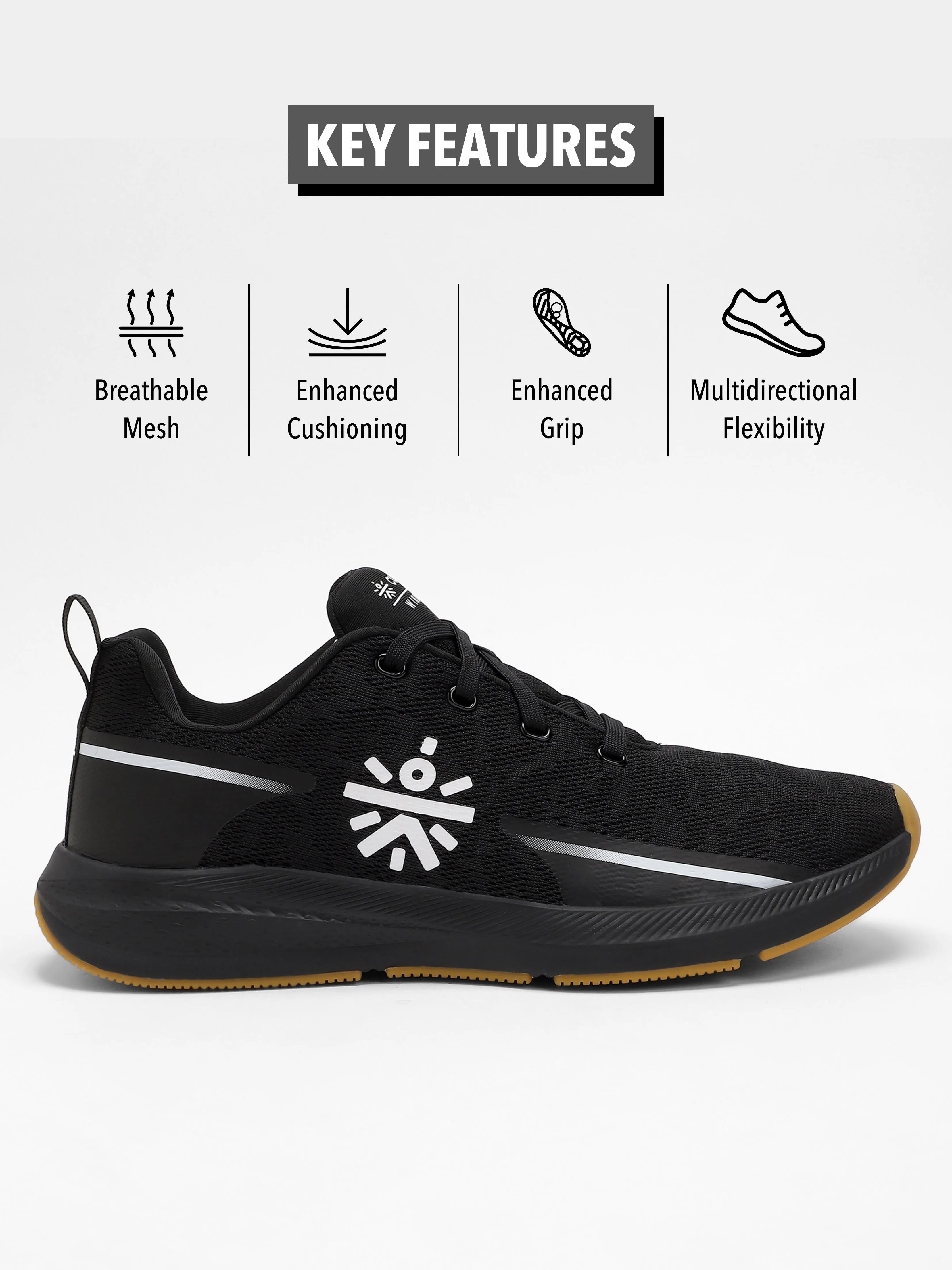 Windblazer Men Running Shoes - Black/Copper
