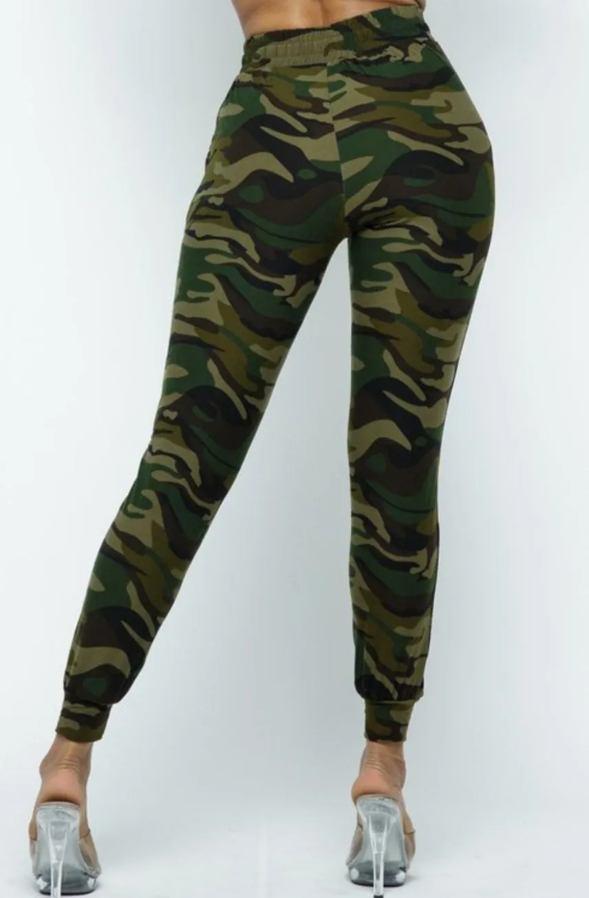 Women's Drawstring Waist Cotton Jogger Pants