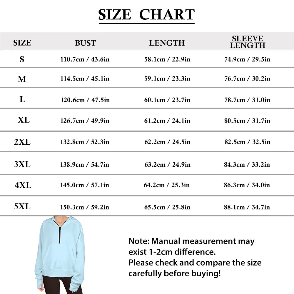 Women's Half Zip Cropped Hoodies Custom Big Face Fleece Athletic Pullover Hoodies with Pockets Thumb Hole