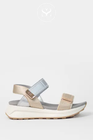 XTI 143874 METALLIC PLATFORM WALKING SANDALS